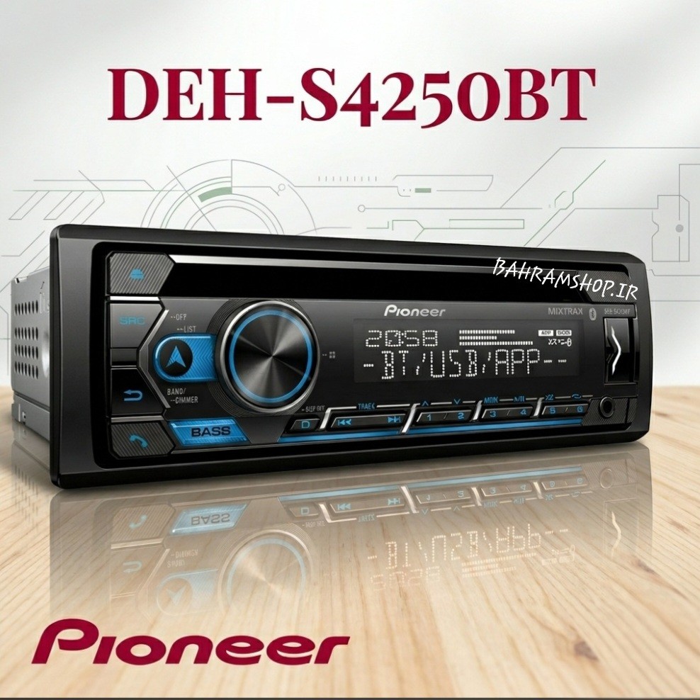 Pioneer DEH-S4250BT رادیوپخش بلوتوثی پایونیر ۴۲۵۰