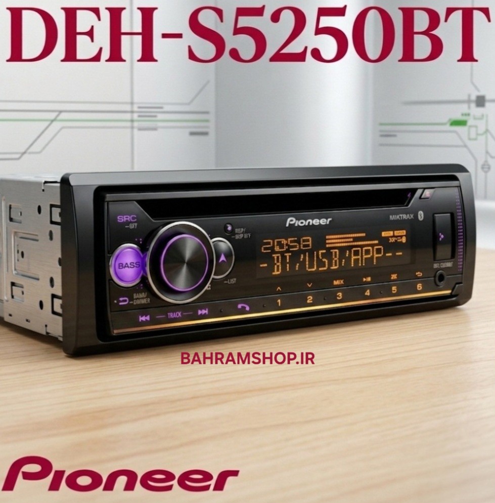 Pioneer DEH-S5250BT راديوپخش پايونير ۵۲۵۰